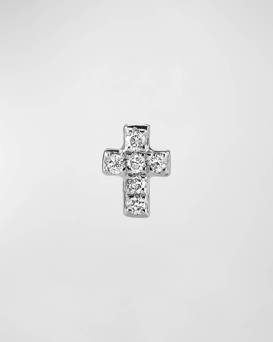 Tiny Cross Stud Earring, Single